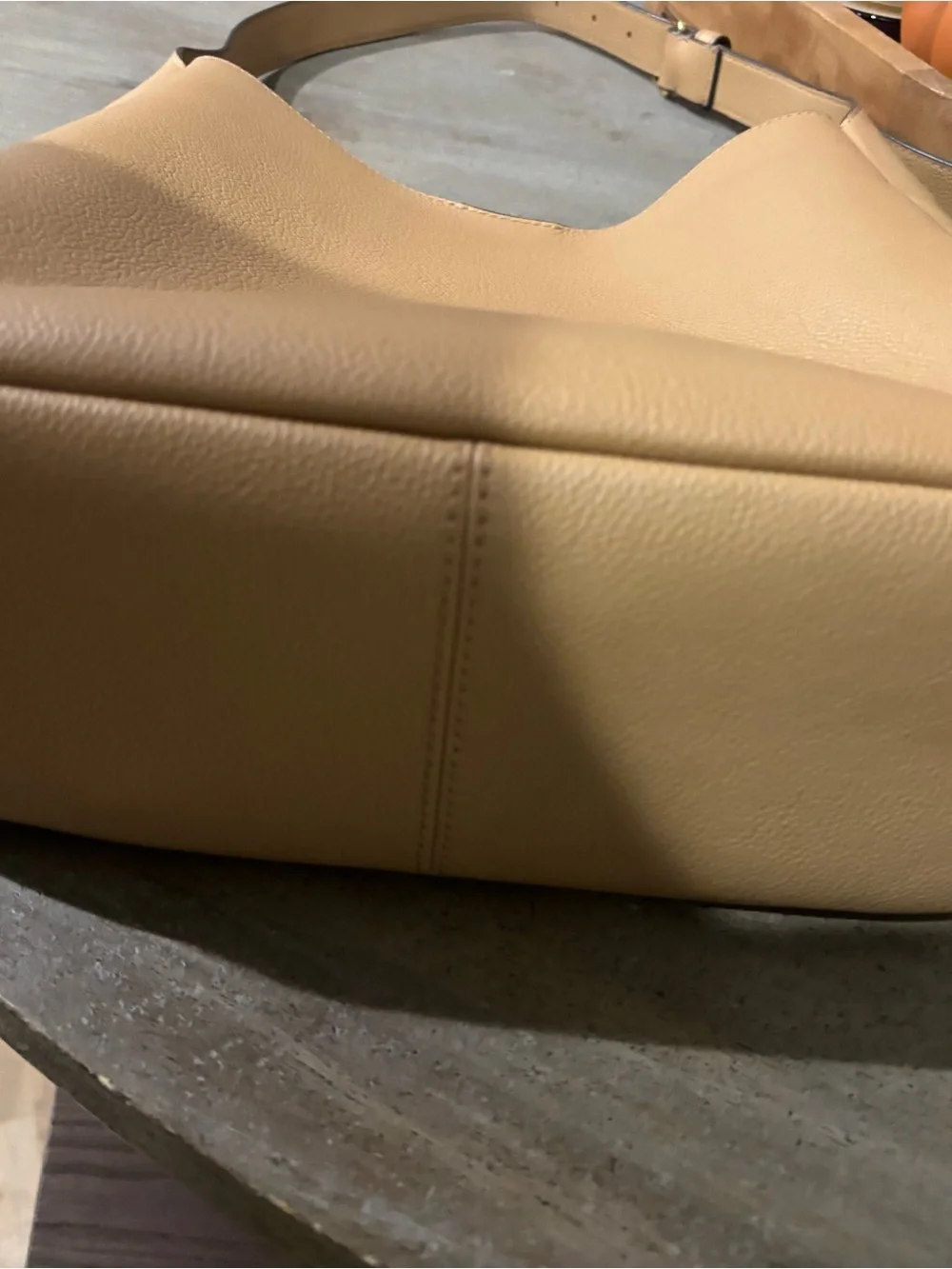 Tory Burch Tan Pebbled Leather Shoulder Bag